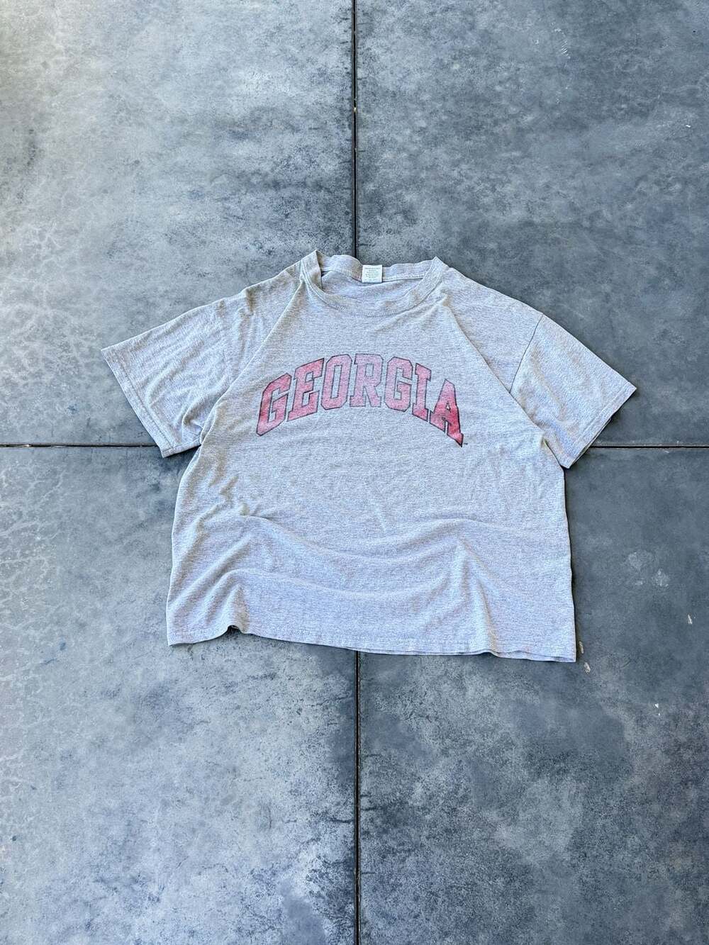 Vintage Soffe Georgia Bulldogs Heather Gray Cropped T-Shirt XL